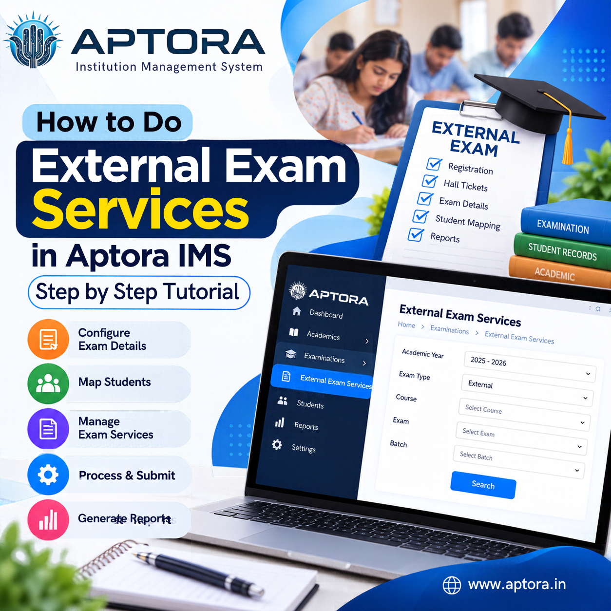 How To Manage External Exam Services In Aptora Step-By-Step Tutorial
